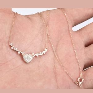 "Rack" of LOVE Topaz &gold necklace 16"